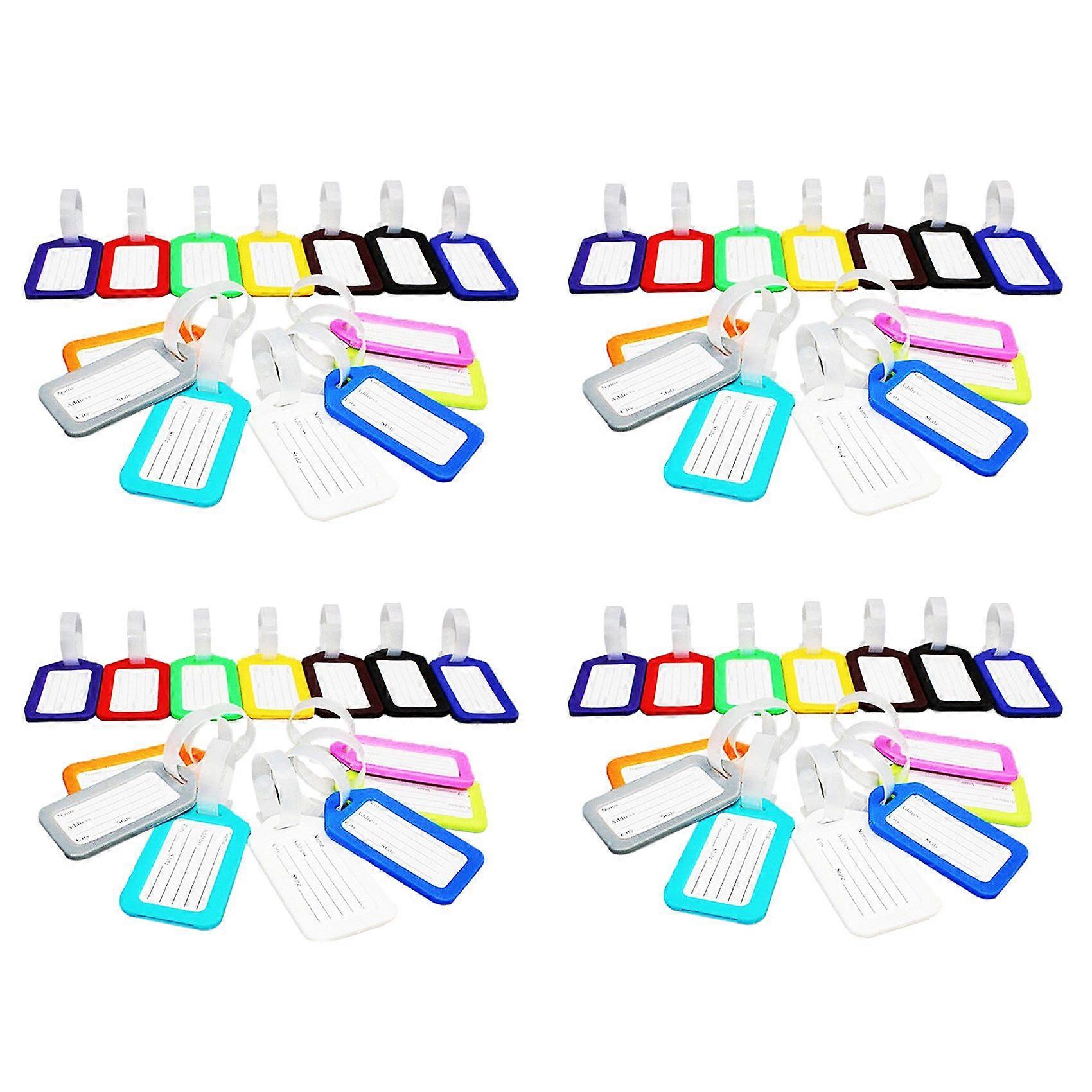 40 Travel Luggage Bag Tag Plastic Suitcase Baggage Office Name Address ID Label