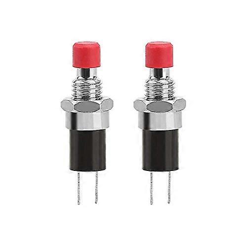 2 x Mini Micro Button 12 V 120 V Push Button Switch Red Round Bell Alarm (2)
