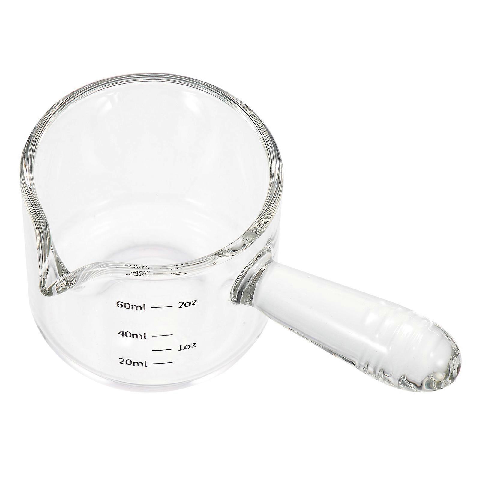Transparent Measuring Milk Cup for Kitchen Use with Accurate Scale Design Espresso Glass 0.15L