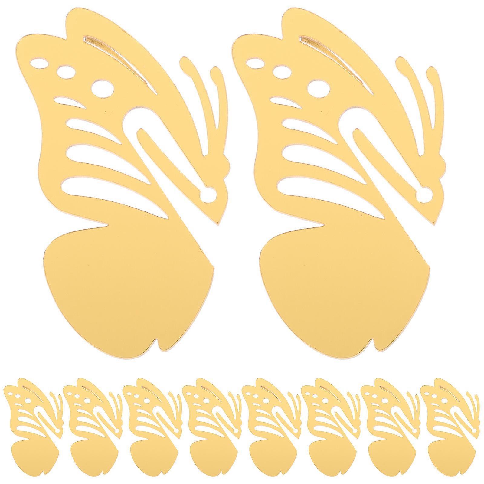 Golden Acrylic Wine Charm For Social Gathering Easy To Carry 12Pcs