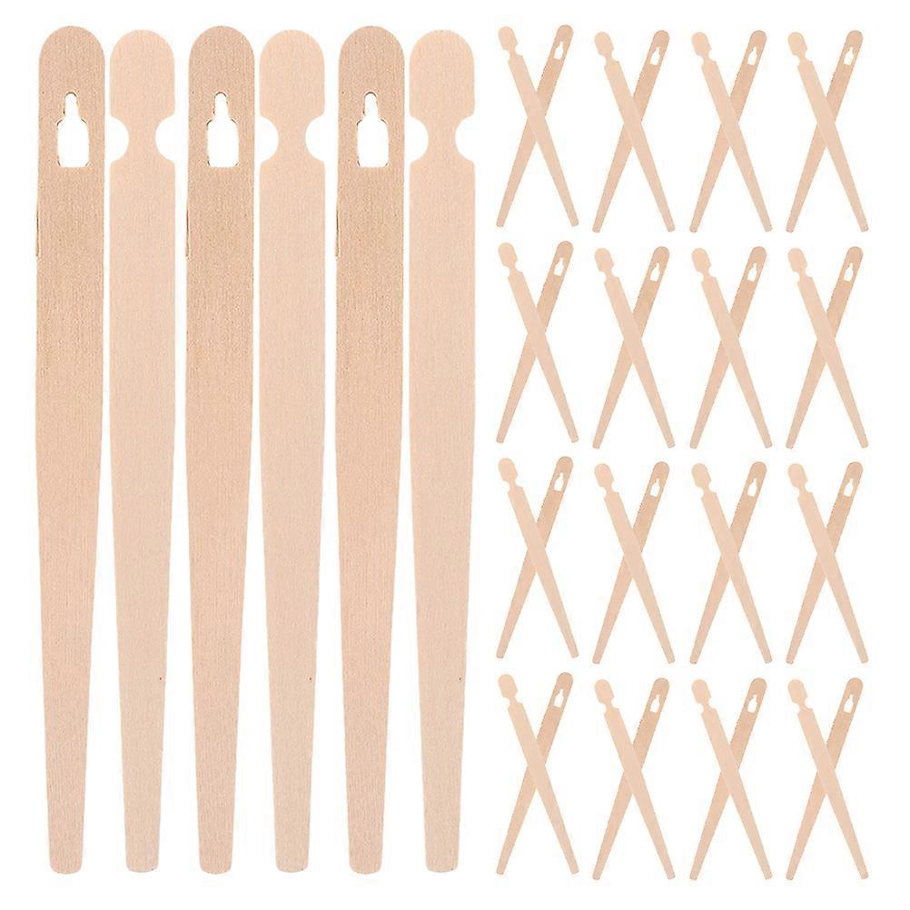Wooden Food Tongs 200pcs Flat Chopstick Helpers Disposable Learning Clips for Bread Sushi Pastries Beginners Natural