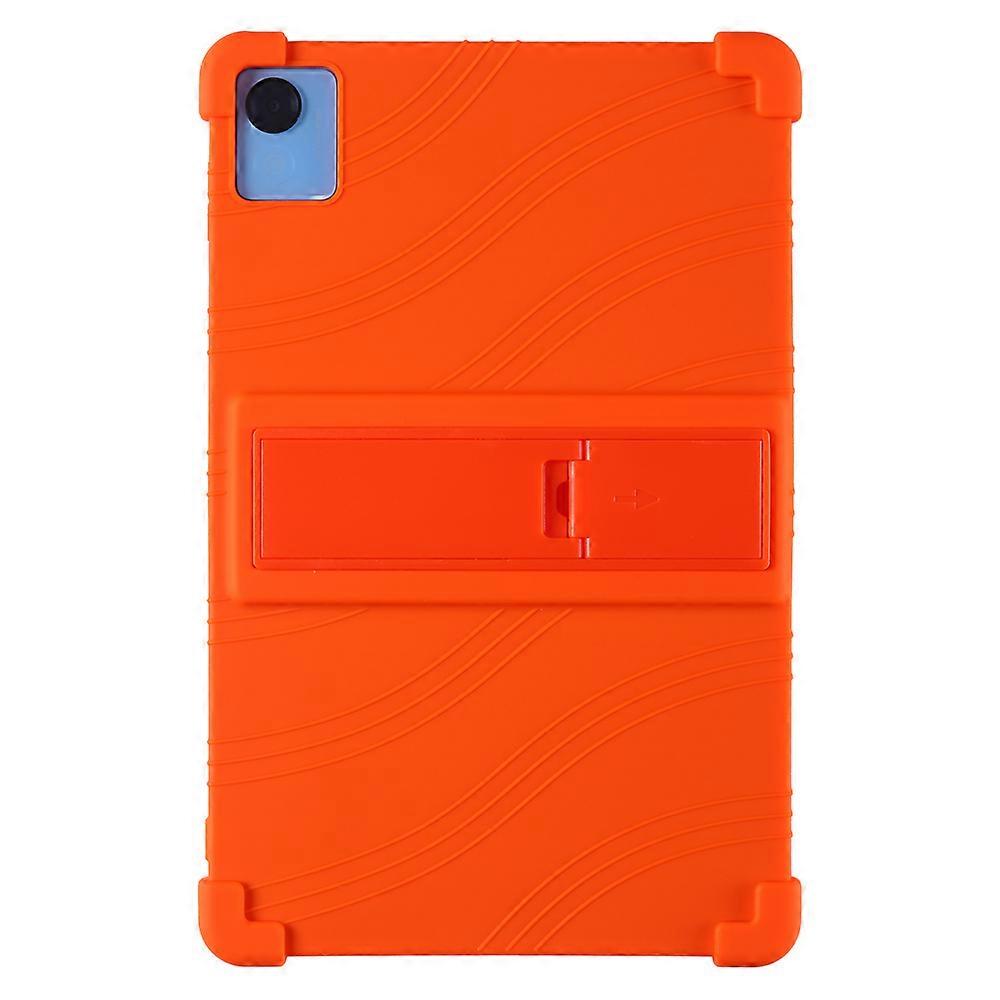 لحافظة Realme Pad X Tablet غطاء سيليكون مقاوم للصدمات مع مسند برتقالي قابل للتعديل
