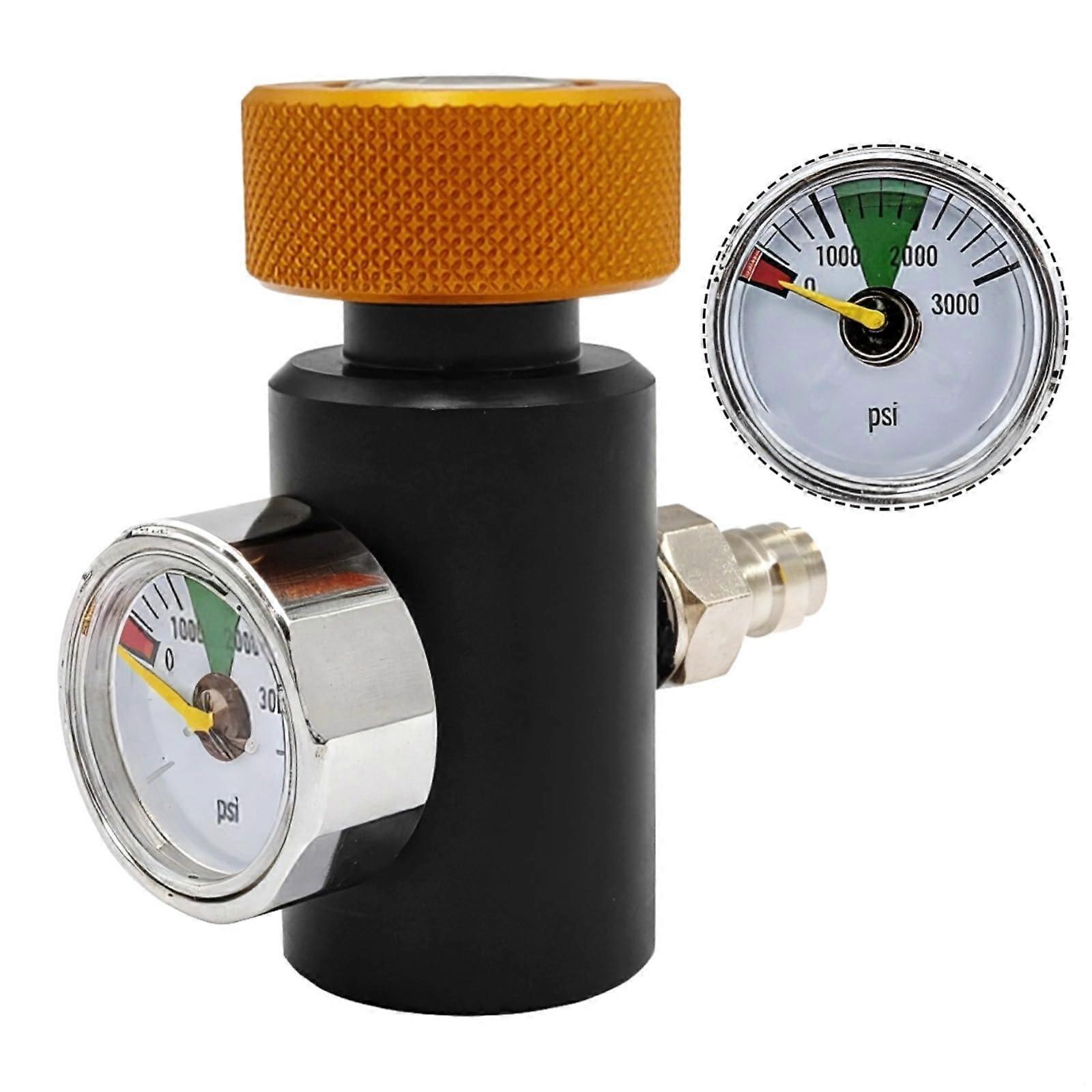 Quick Connect CO2 Adapter for 3000 PSI Gauge, G1/214 Thread, Compatible with Remote Systems, Diving and Firefighting Applications