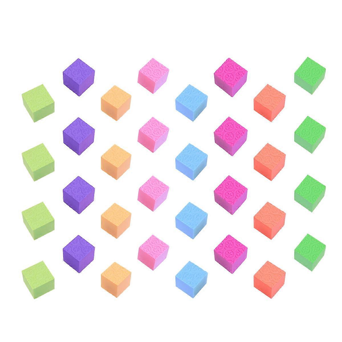 Colorful Blocks Solid Geometry Studying Tool Cube Training Aid Practical Skills Improvement EVA Foam Square Shape Study Playtime 50Pcs