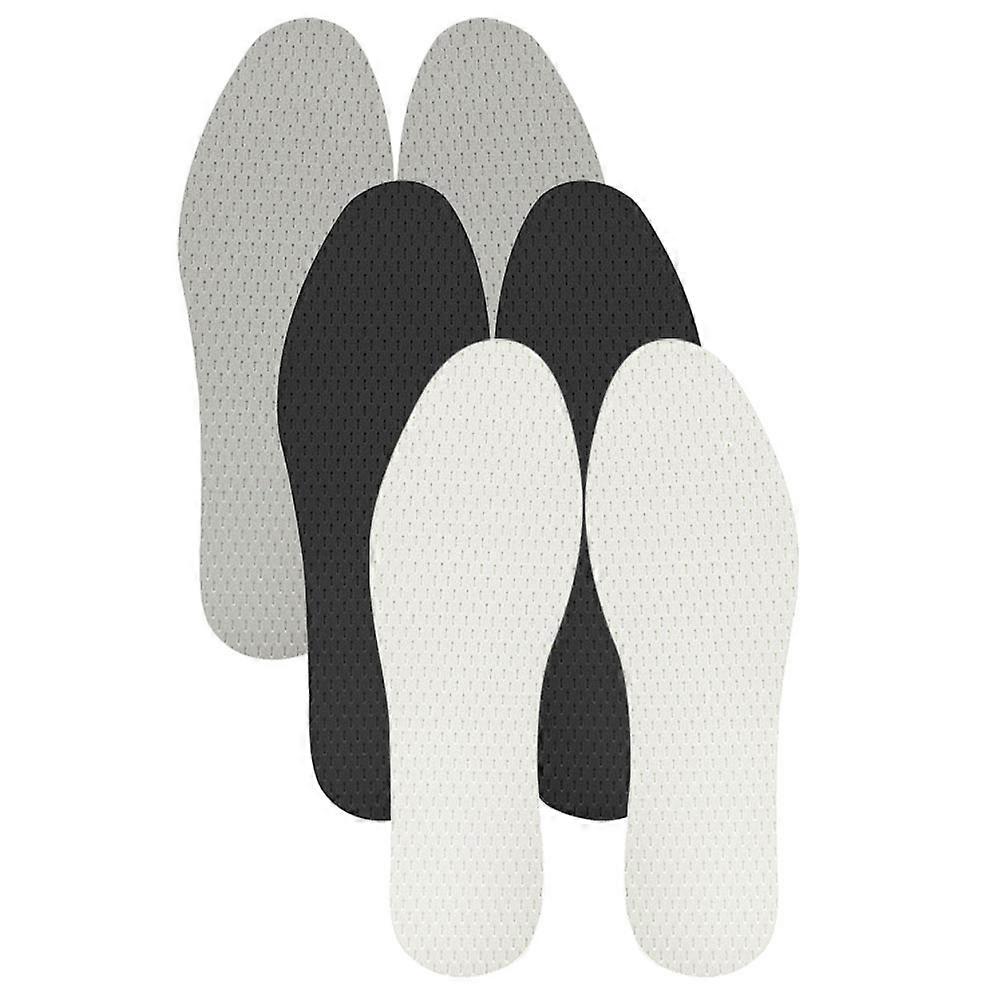 Latex Insoles for Women and Men Comfortable Breathable Shoe Inserts with Assorted Colors 3 Pairs