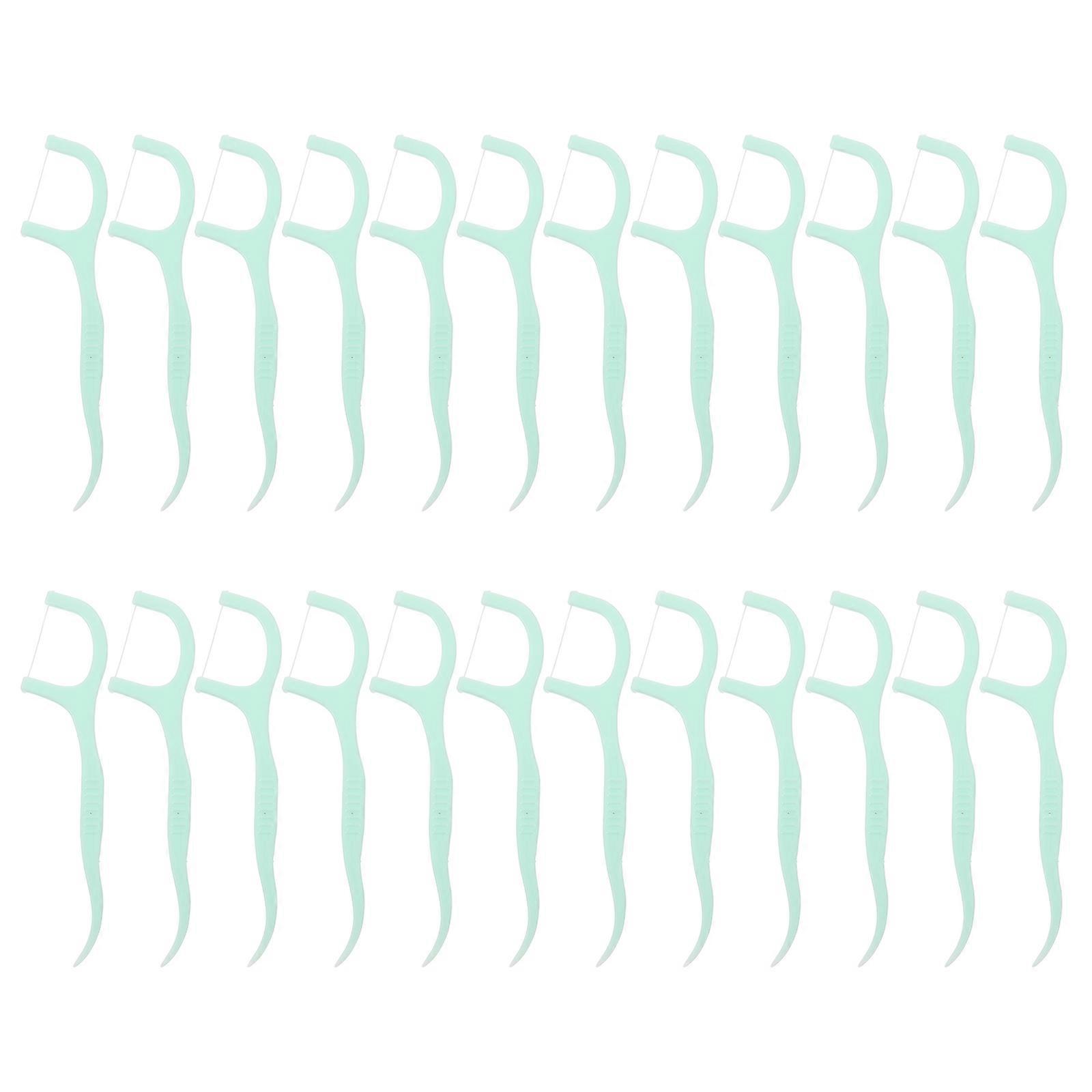 Thin Floss Picks Oral Cleaning Tools 200Pcs For Adults Daily Cleaning With PP Material In Green Color
