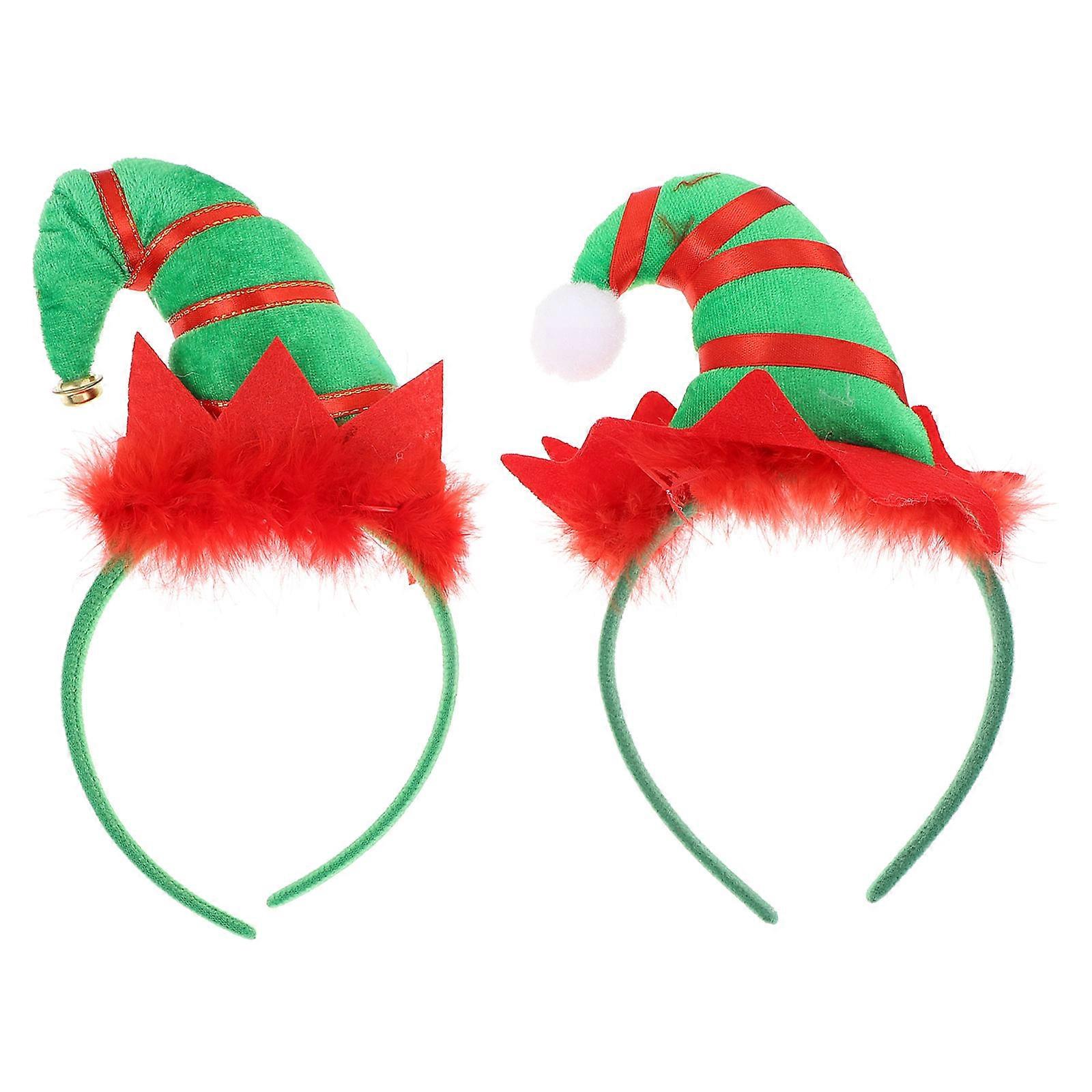 Xmas Party Headdress 2Pcs Suitable For Carnival And Festival Parties With Round Shape Offering Fun And Creative Experience