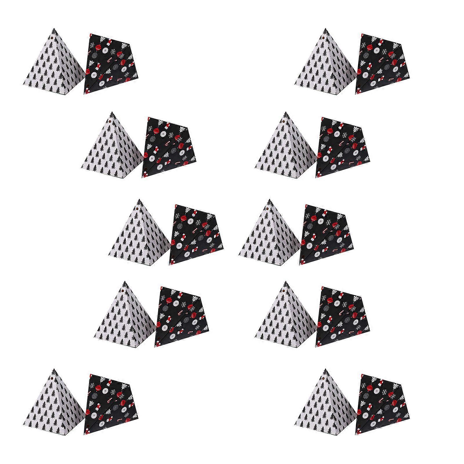 Assorted Color Christmas Gift Packing Cases Triangle Shape Candy Boxes 20Pcs Storage Containers For Kids And Holiday Celebrations