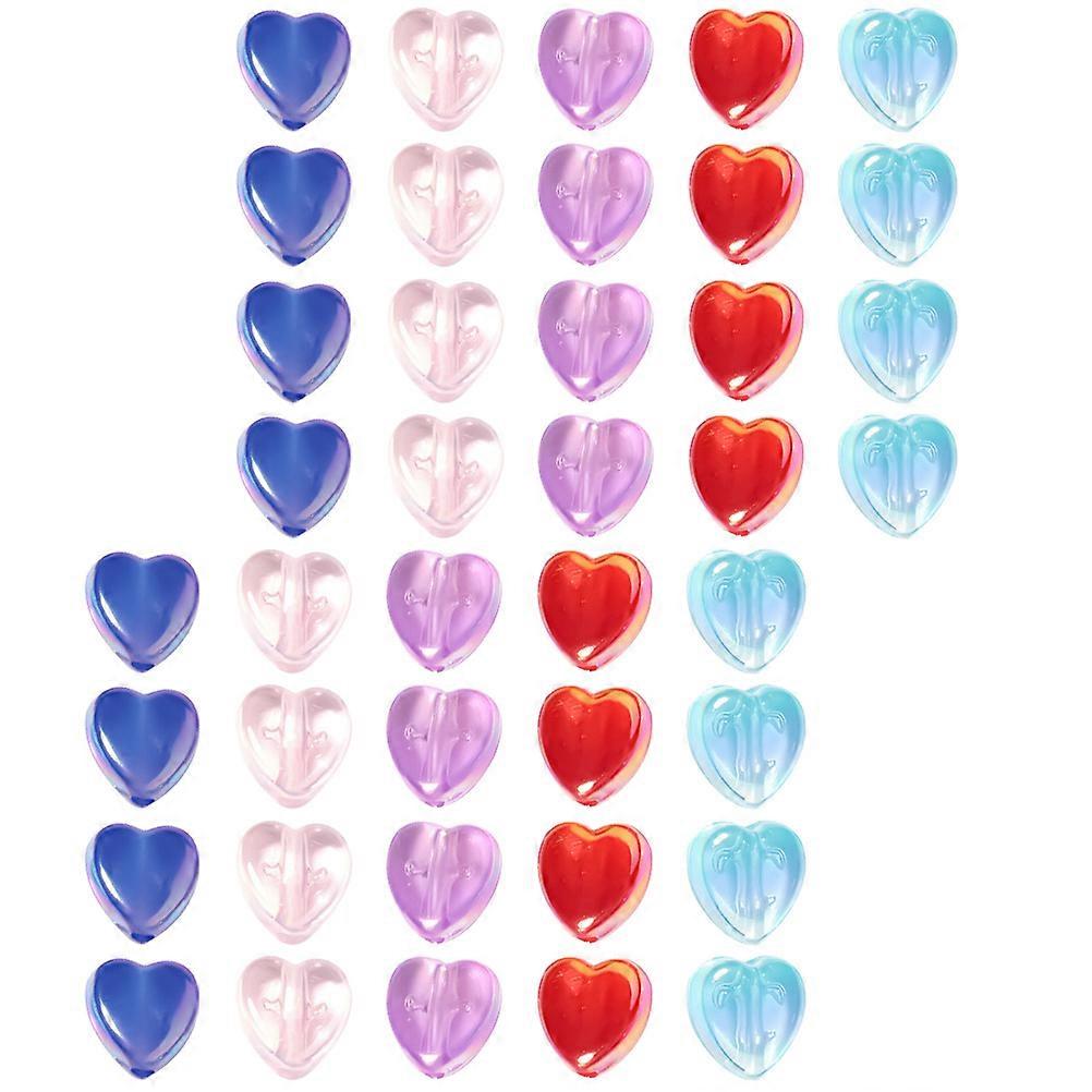 300Pcs Heart Shape Acrylic Beads For DIY Jewelry Making Crafts For In Assorted Color With Fade-Resistant Quality