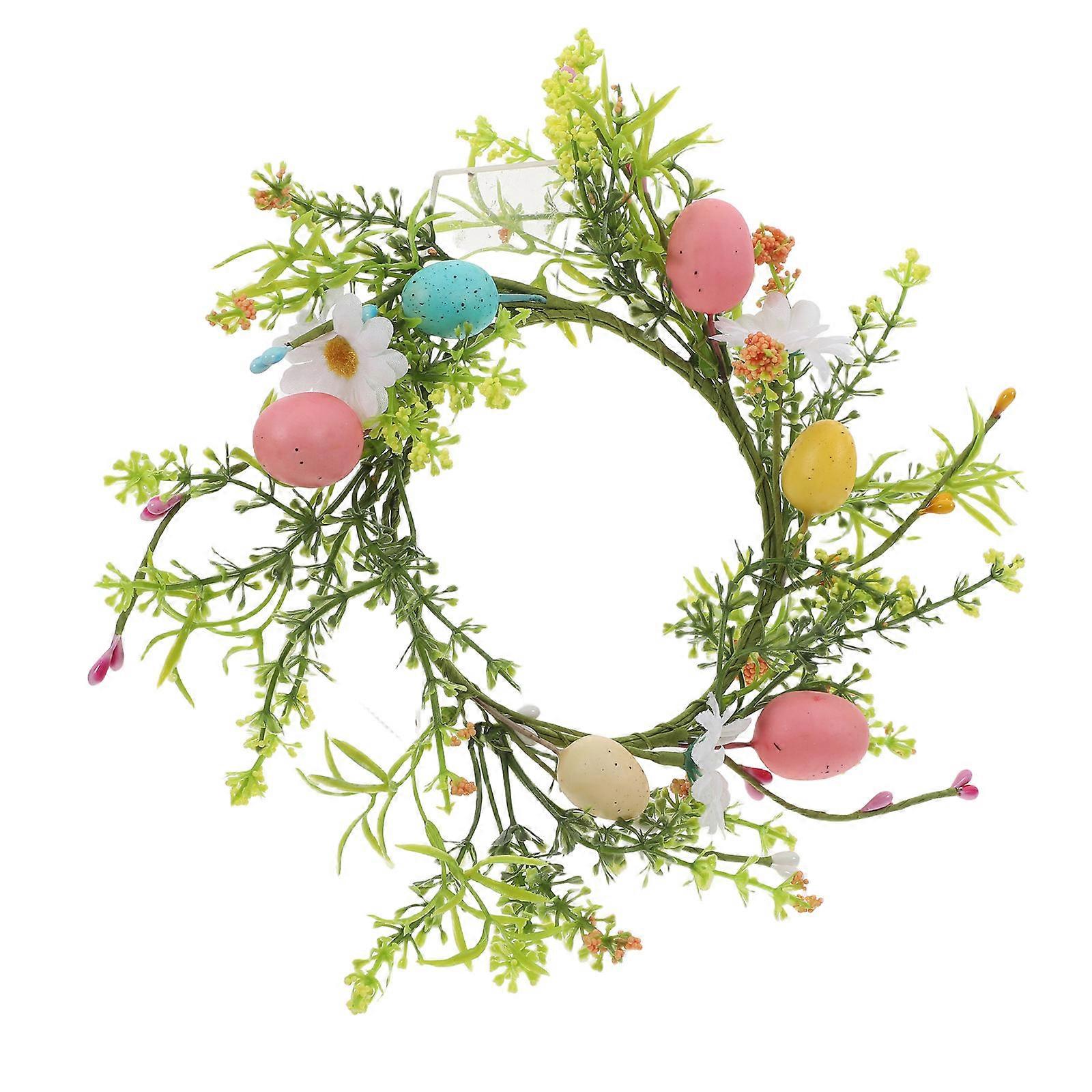 Easter Egg Candle Rings Decoration For Home Decor Circular Spring Style 1Pcs