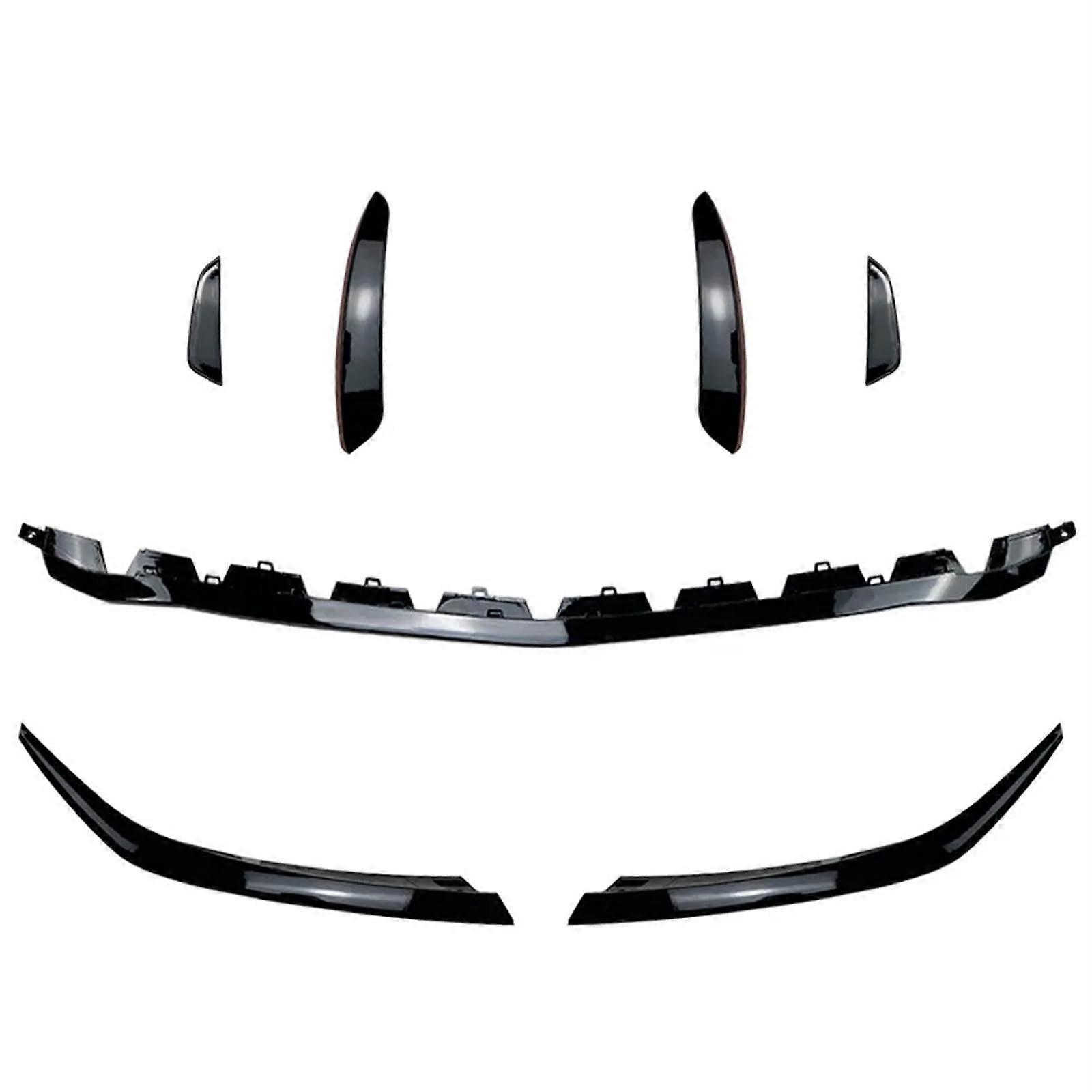 Front Spoiler Lip For Benz A-Class W177 A180 A200 A220 A35 AMG 2018+ Gloss Black Front Bumper Lip Spoiler Splitter