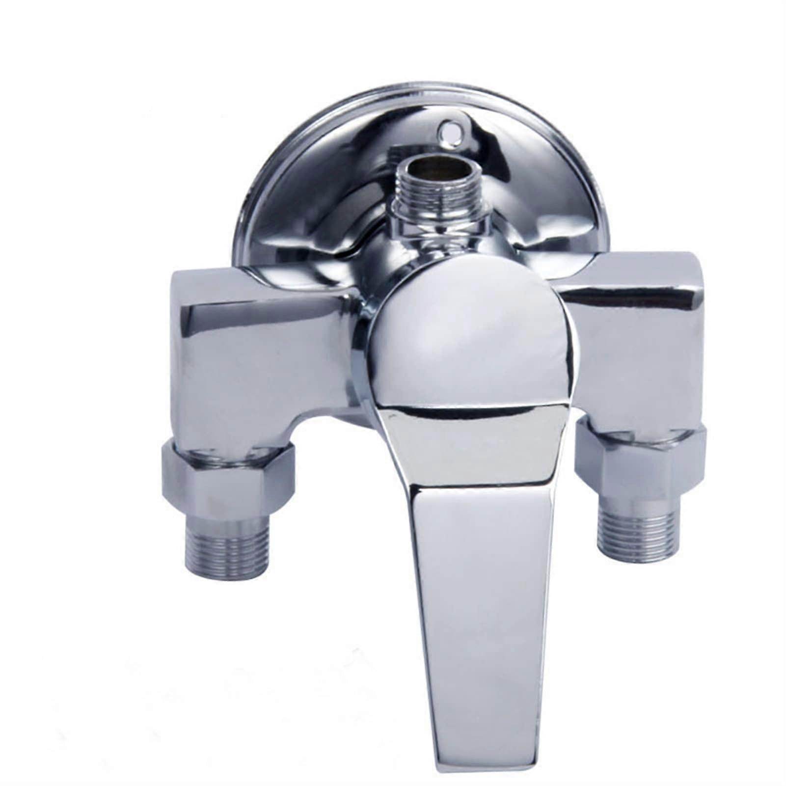Wall Mounted Shower Faucet - Triangle Handle, Hot And Cold Mixing, Bathroom Shower Mixer, 4-Port Interface