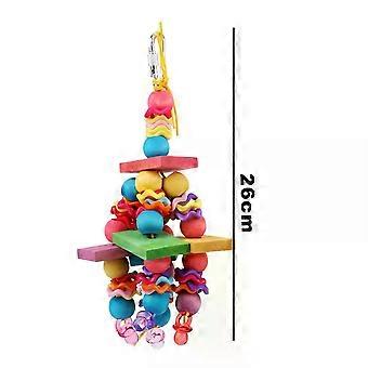 Kleurrijke houten blokken papegaai kauwbal acryl vogelschommel speelgoed huisdier release stress producten kooi decoratieve ornamenten