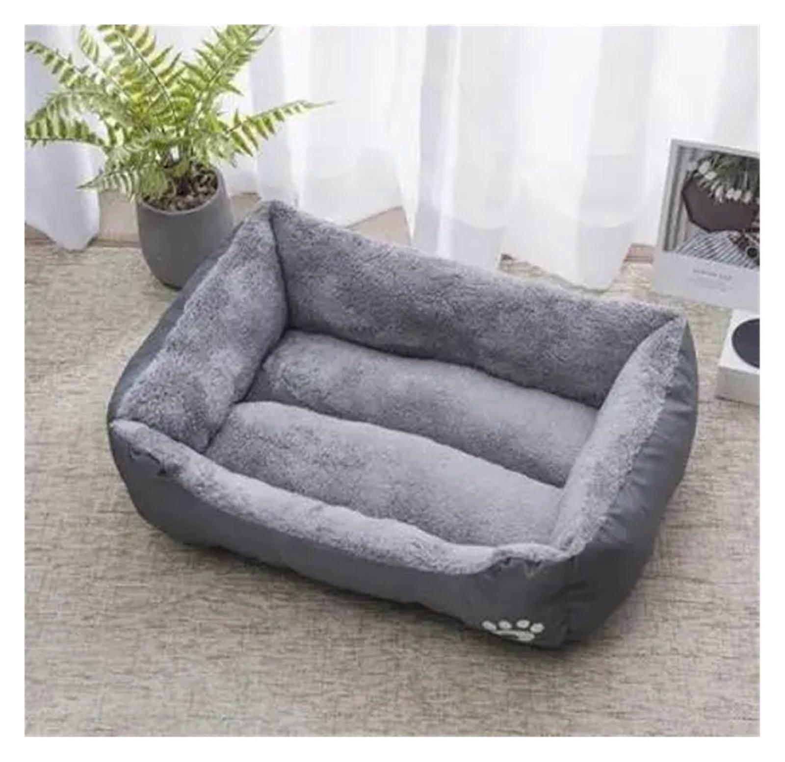 Soft Plush Square Dog Bed 36x30 Cm Gray For Puppy And Cat Calming Pet Pillow Style2