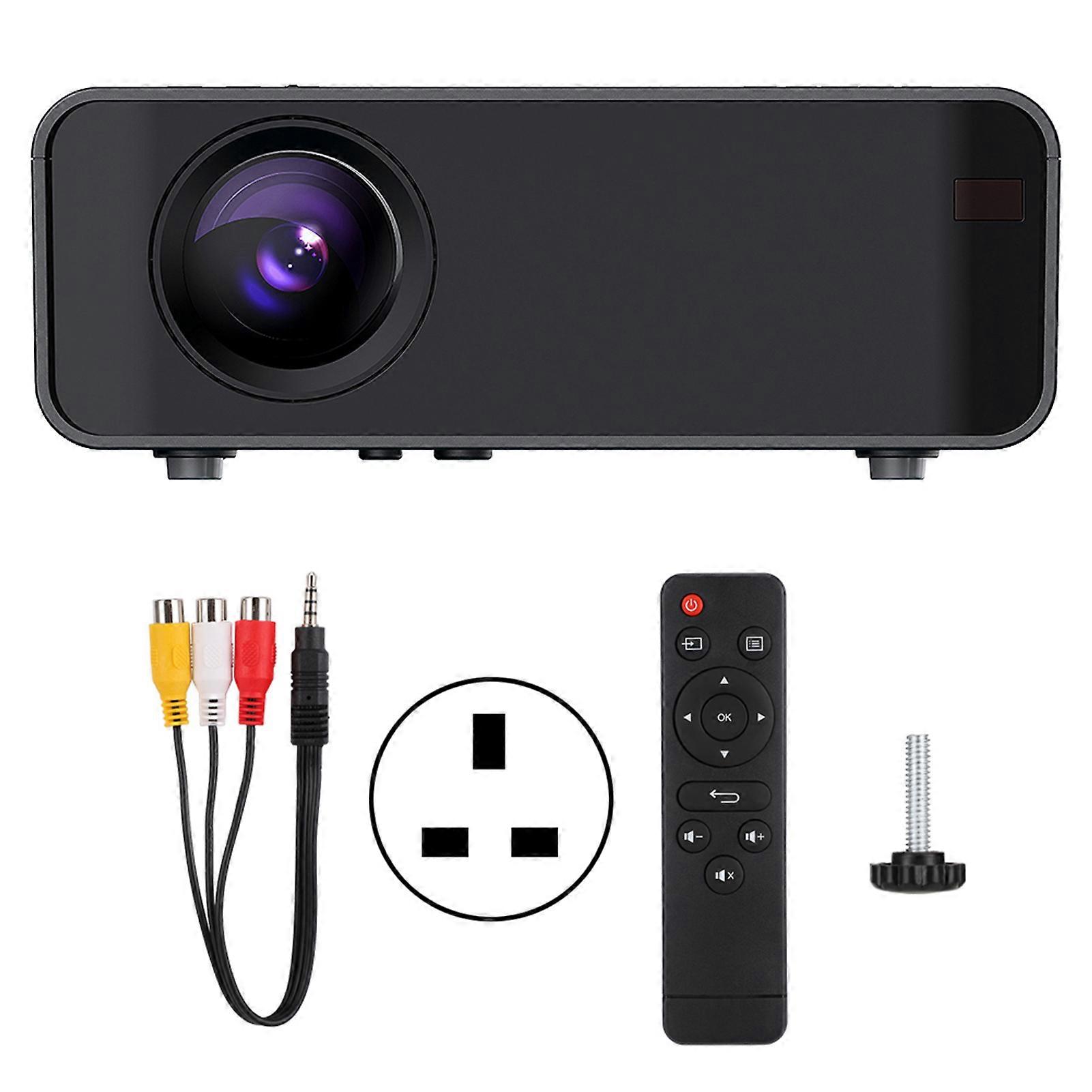 W80 Same Screen 720p 3D Portable HD LCD Projector Black Home Cinema