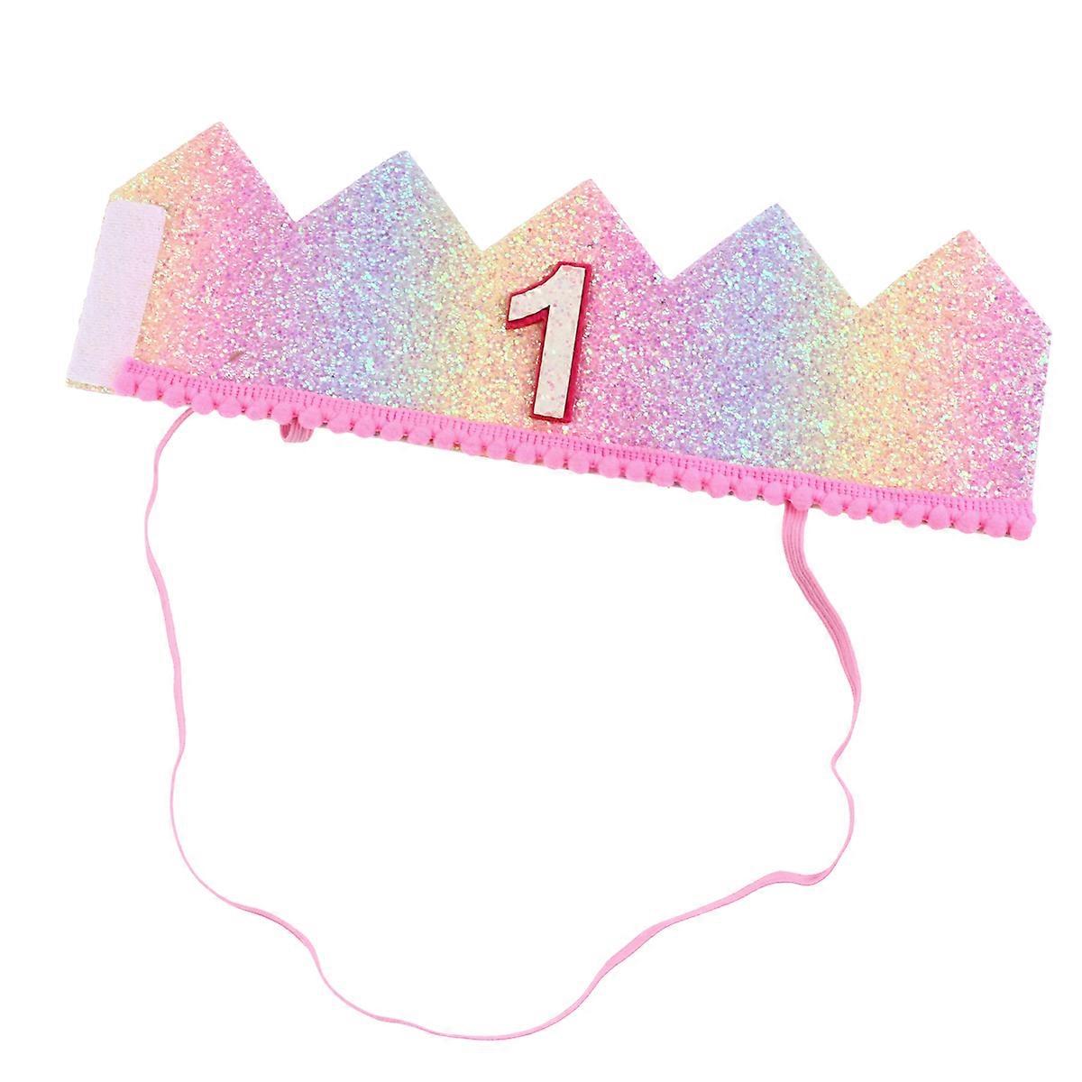 誕生日パーティーやお祝いに最適な赤ちゃんと子供のためのグラデーションバースデーハット1パック