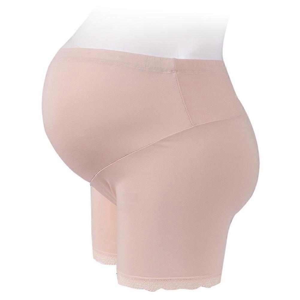 Maternity Support Briefs For Pregnant Women In Beige Color With Belly Support And Adjustment Buckle 1Pcs