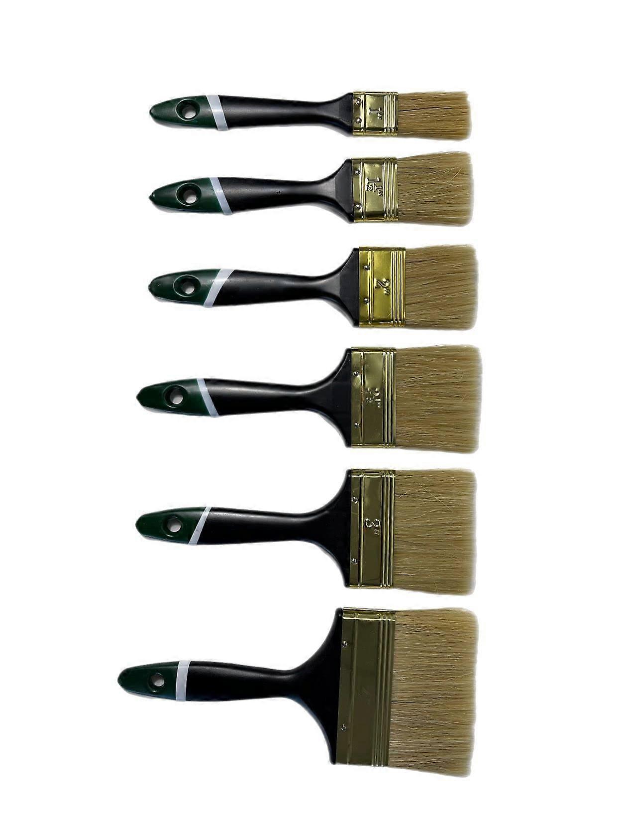 Paint Brush Set 18pcs Flat Bristle for Varnish and Woodwork 25/38/50/63/75/100mm