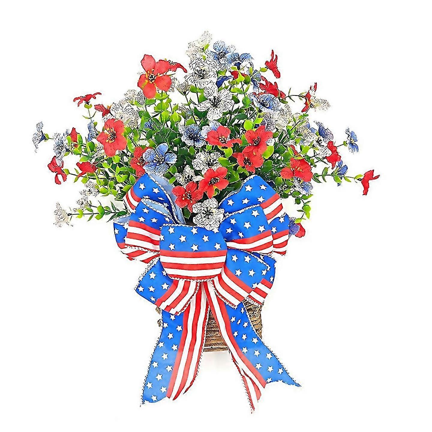 For patriotic day flower basket decoration for front