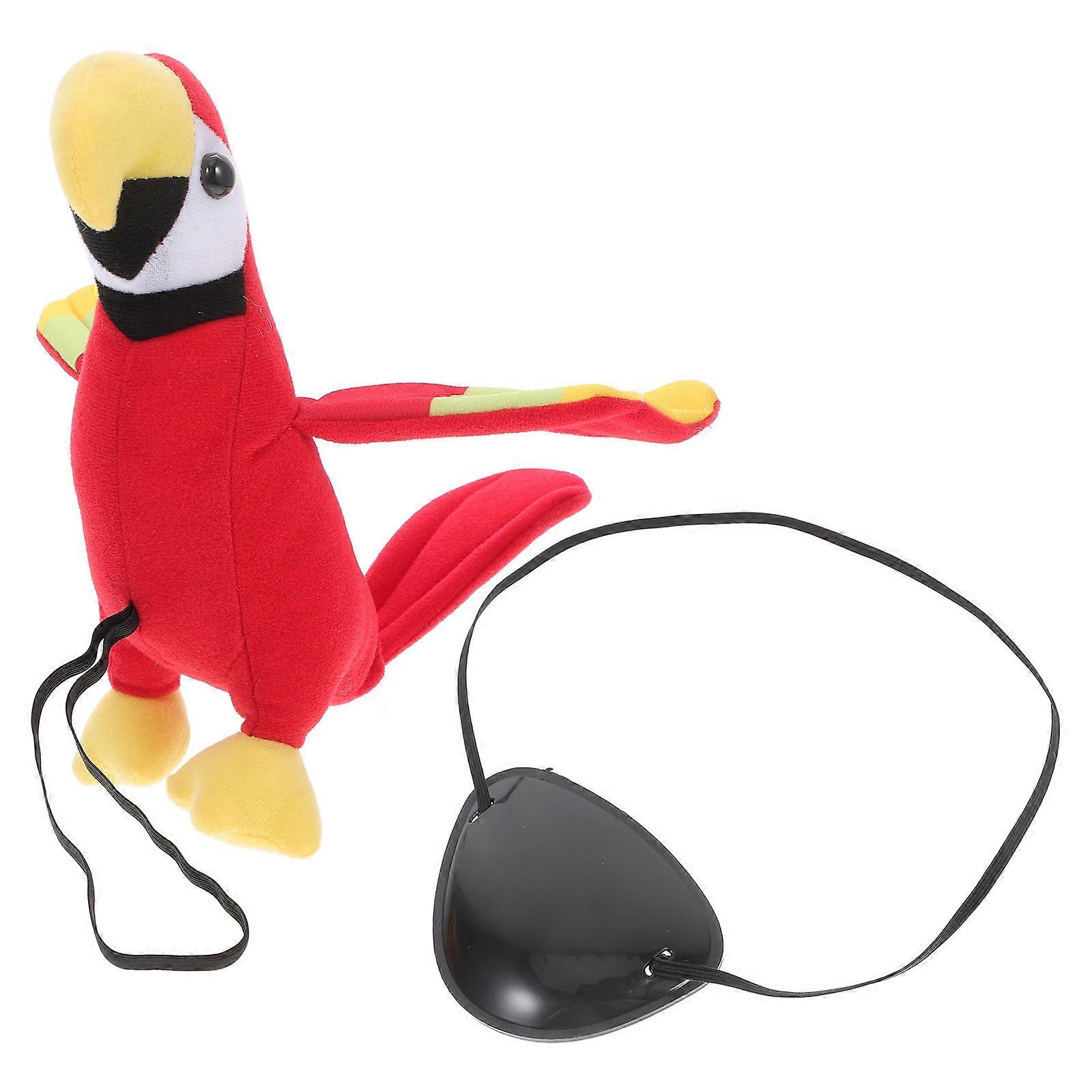 Lifelike Pirate Parrot Roleplay Prop For Cosplay Events 2 Sets With Elastic Strap Design