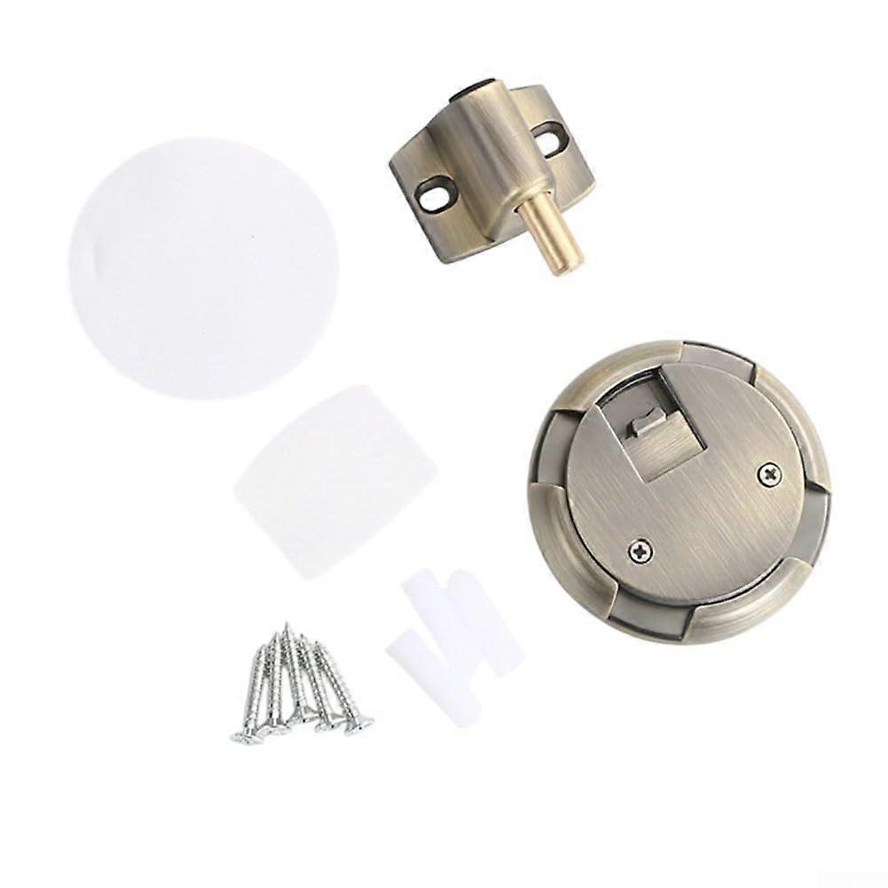 Mechanical door stopper with suction cup base, adjustable, for wind damage protection (bronze)