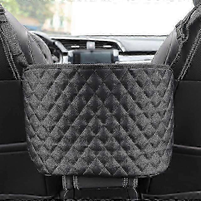 Premium PU Läder Organisatör för Bilstolsrygg - Praktisk förvaring för biltillbehör