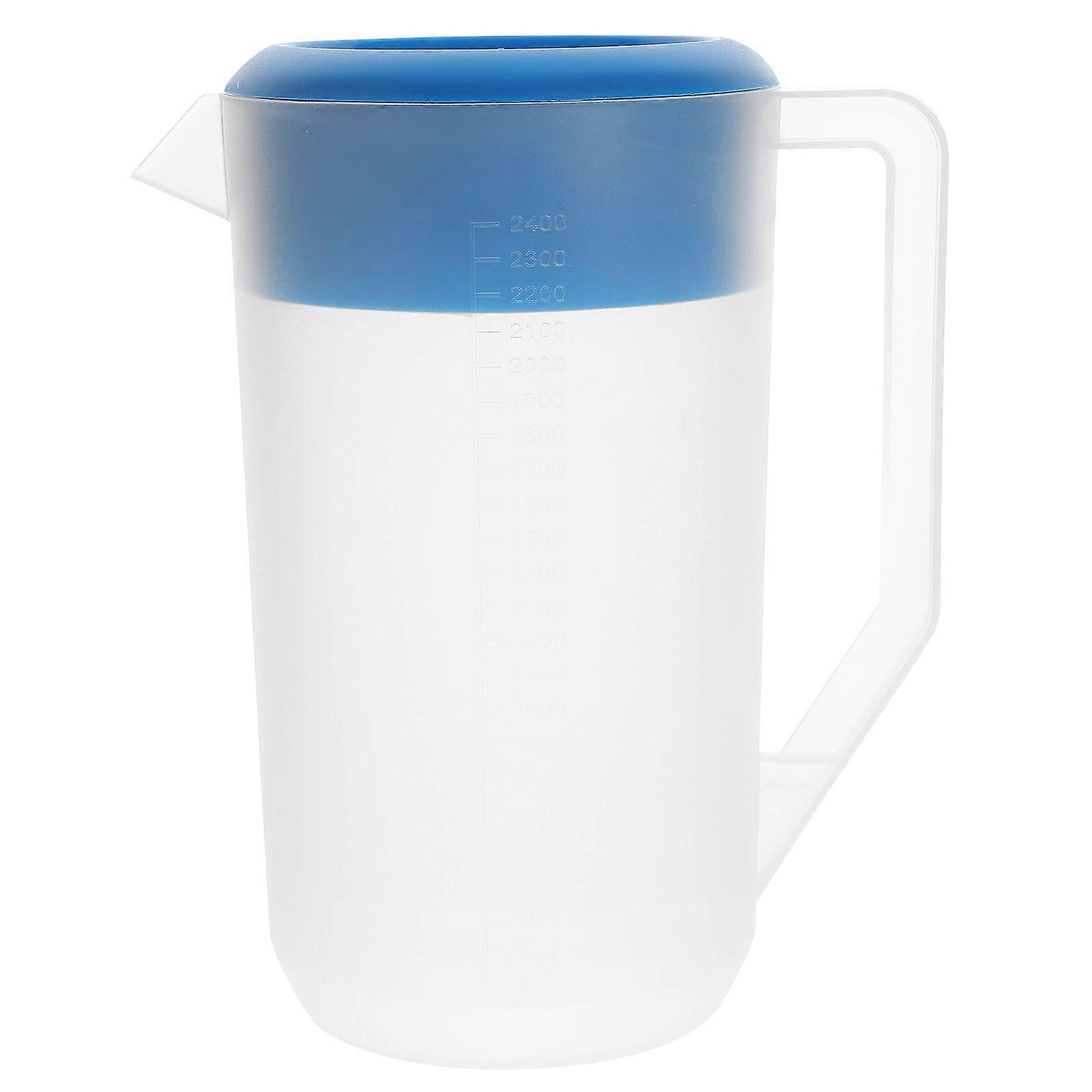 Plastic Water Pitcher with Lid Juice Pitcher with Scale Beverage Ice Tea Jug Drinking Water Jug