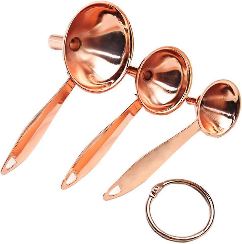 Set of 3 Stainless Steel Funnels with Long Handles Filling Funnel Kitc