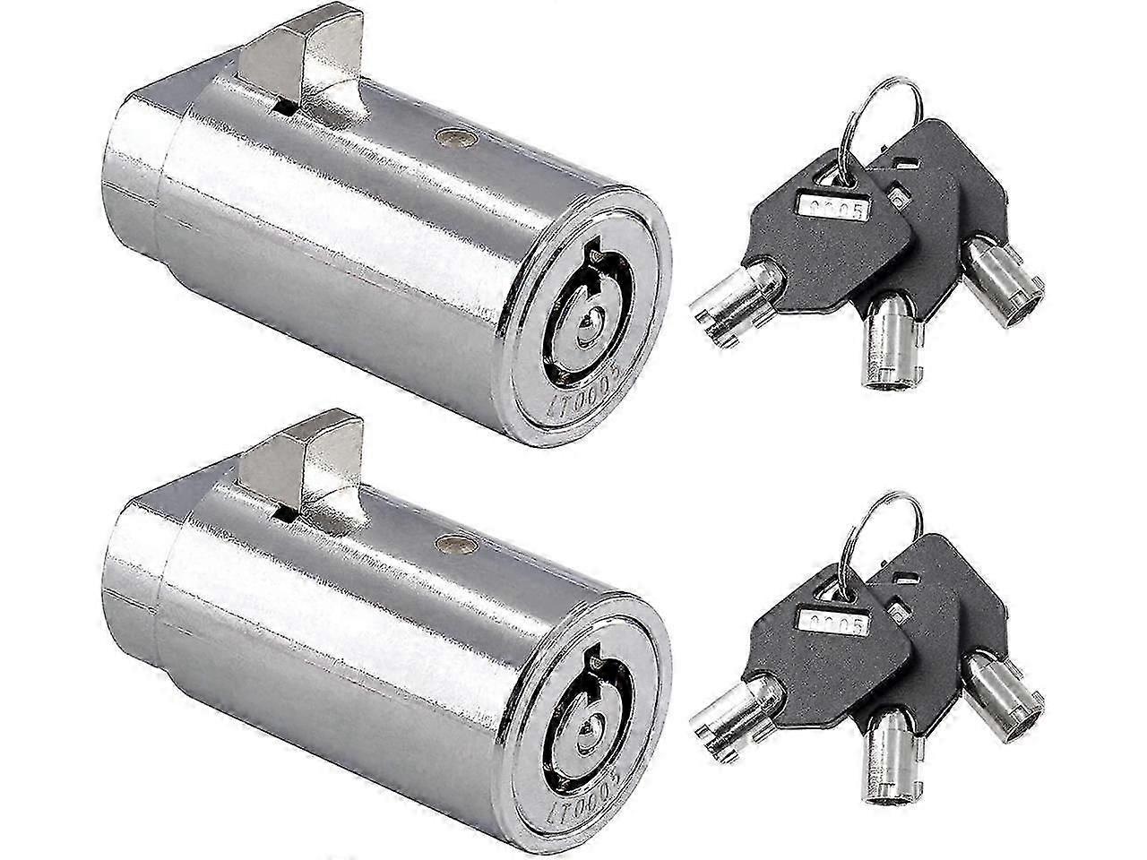2Pcs Vending Machine Lock with 6 Keys for Coke Snack Candy Soda Machines