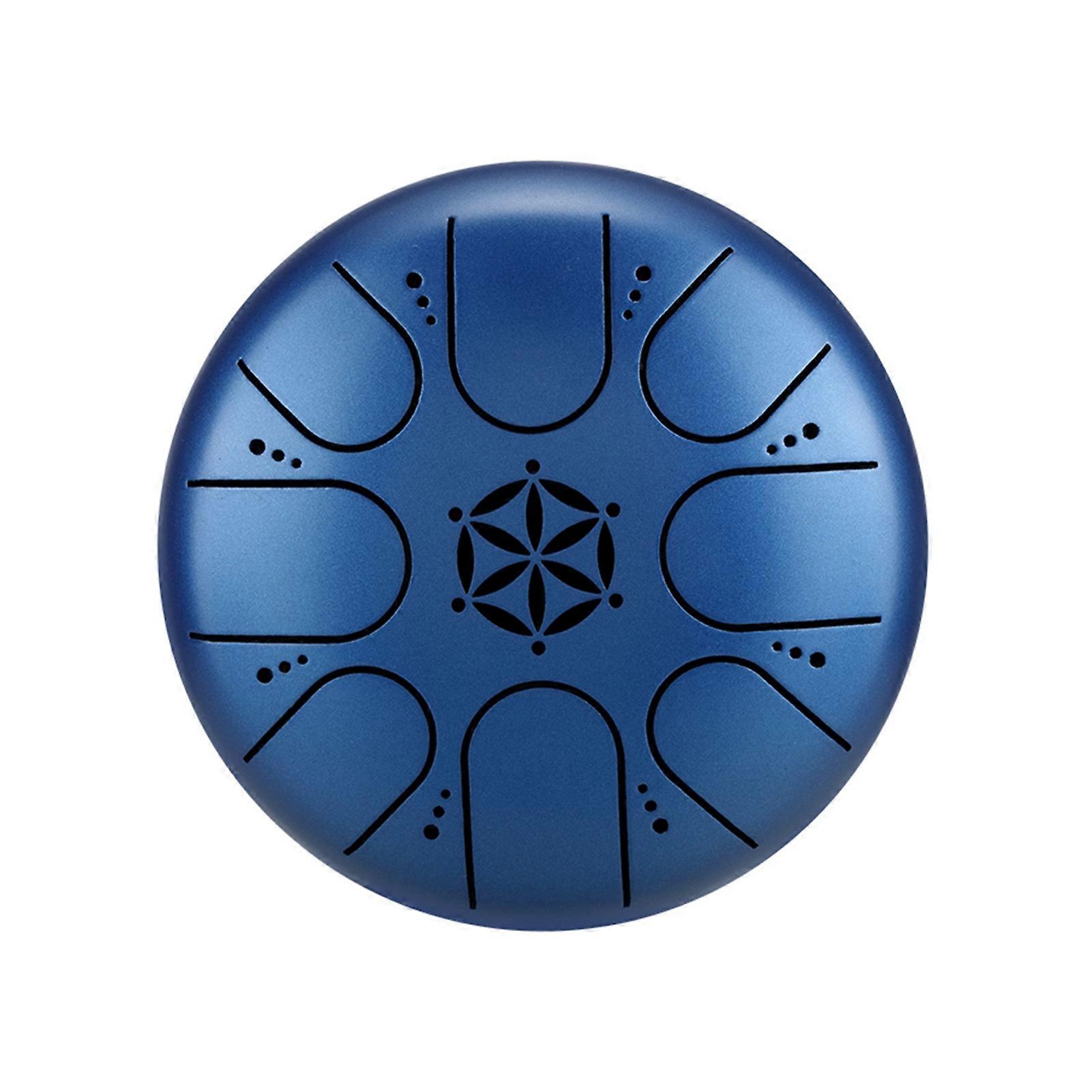 5 Inch Steel Tongue Drum 8 Notes Handpan Drum with Drum Mallet Finger Picks Percussion for Meditation Yoga