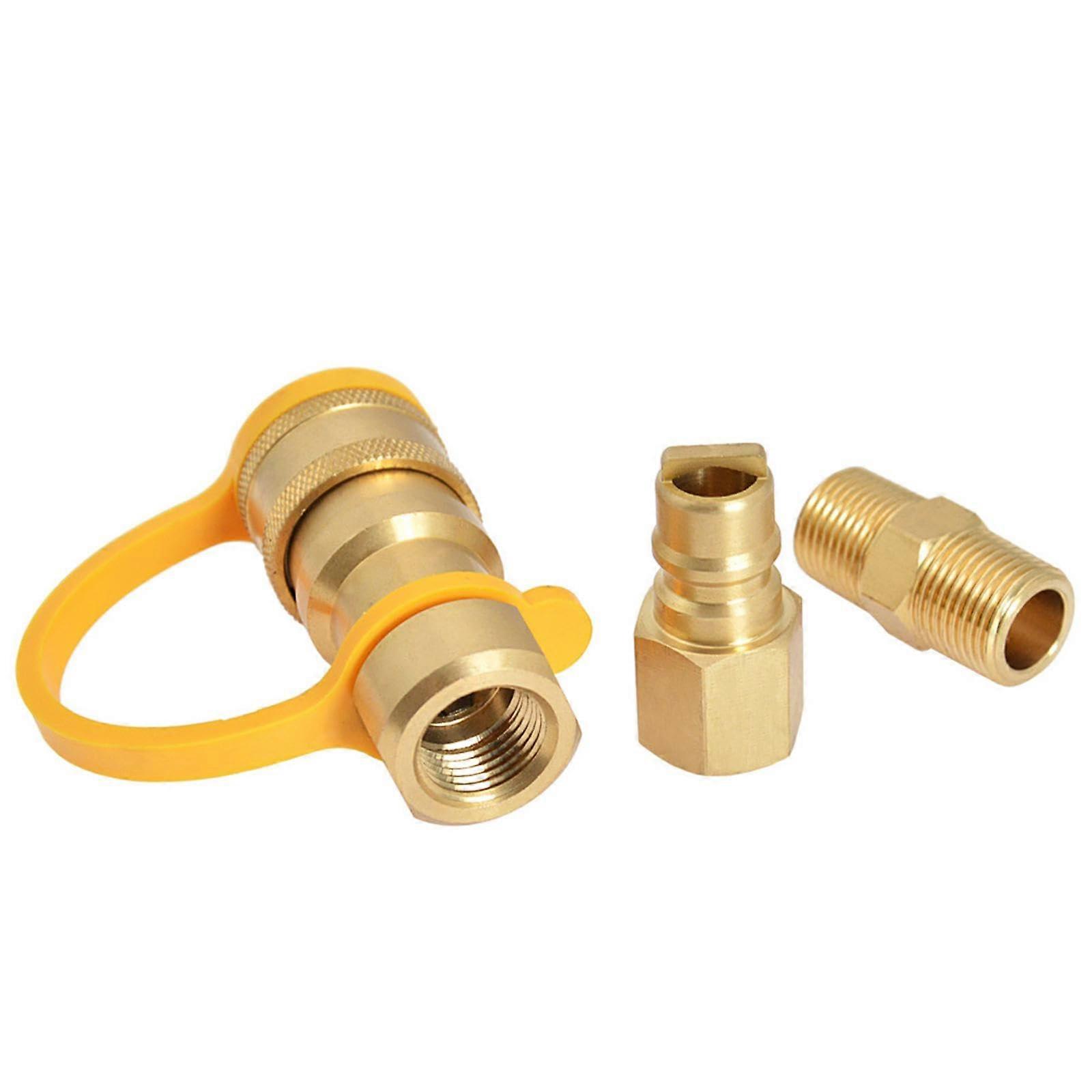 Propane Disposal Adapter Fitting 3/8 Inch Gas Quick Connect Fittings for RVs, Barbecues, and Heaters