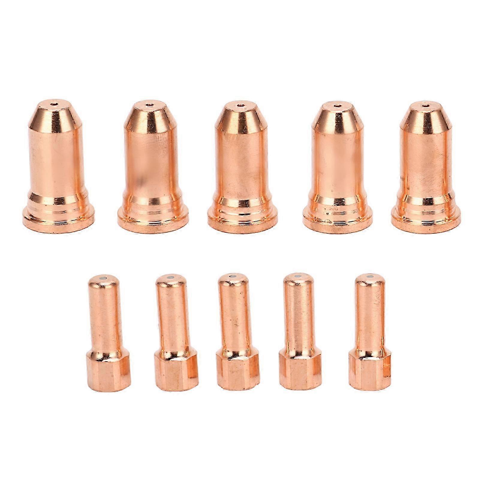 10Pcs Nozzle Electrode Kit Copper 1.5mm Nozzle Plasma Cutter Consumables for PT100 Series Edition 0822