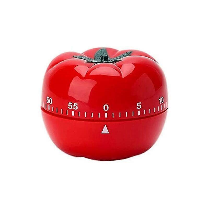 60 Minutes Timers Mechanical Kitchen Chef Timer Clock Loud Alarm Counters Manual Timer (Tomato) 2pc
