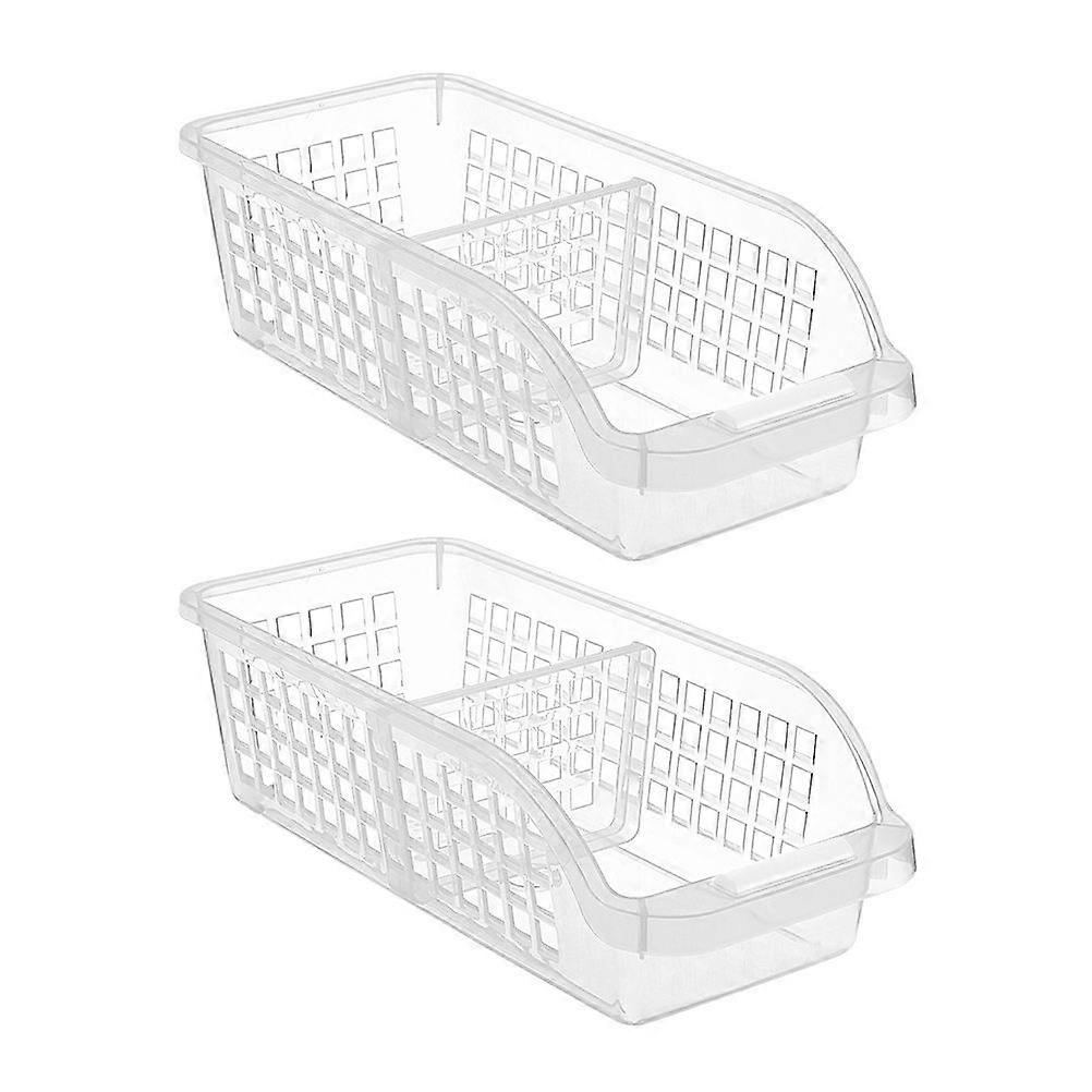 2Pcs Refrigerator Storage Containers Transparent Storage Boxes Fruits Vegetables Boxes