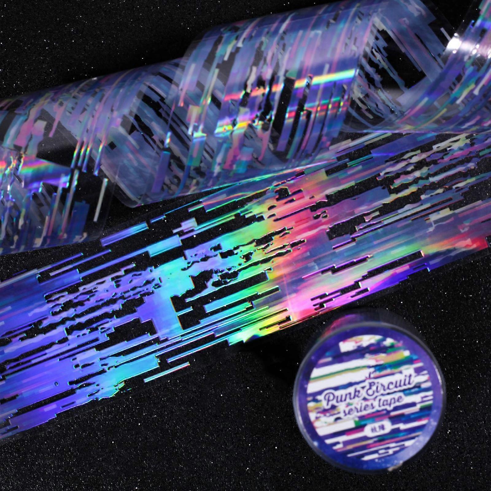 Transparent PET Sticker With Punk Theme Tape For Creative Notebook Journal Decorations And DIY Crafts Projects Multicolor