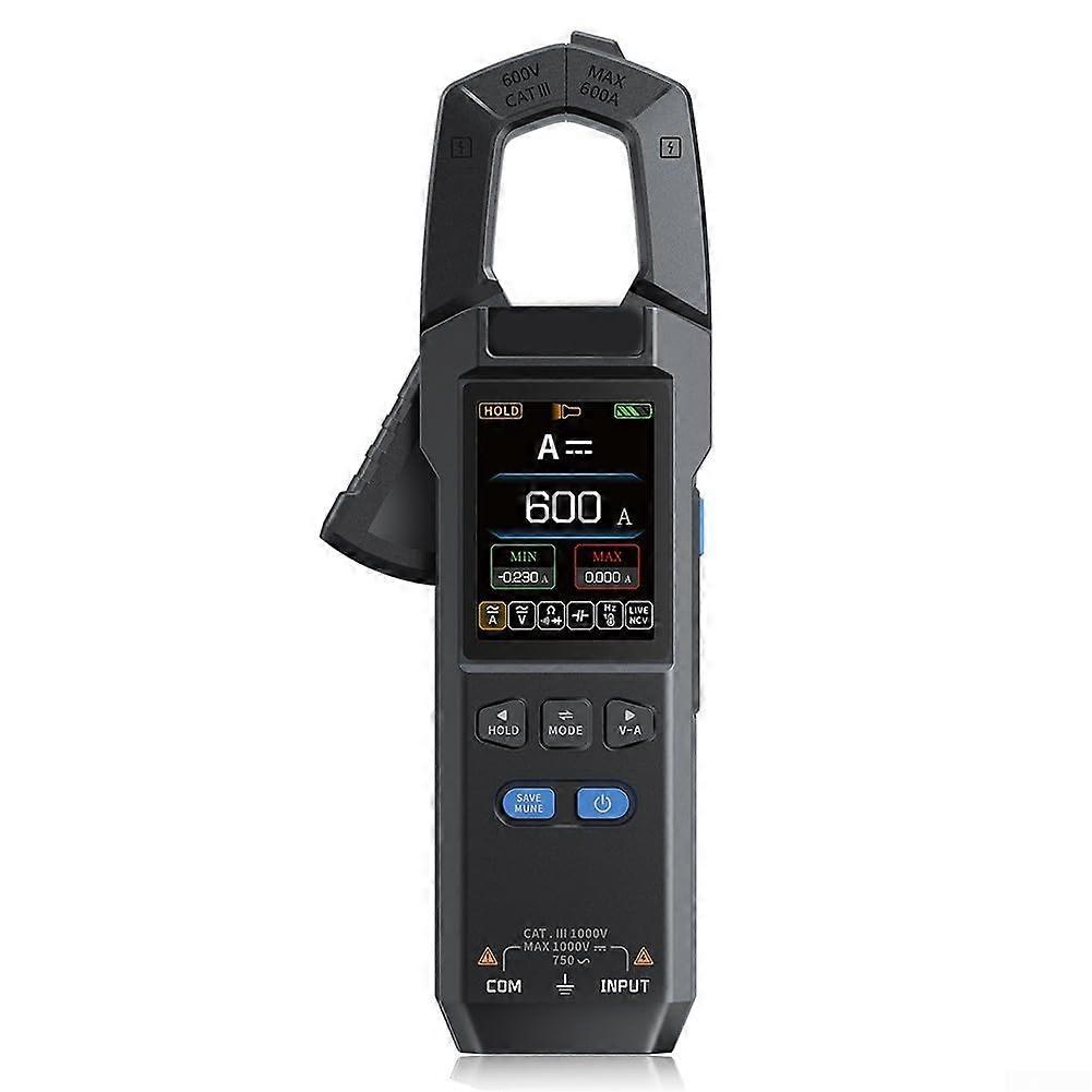 DMC100 Digital Clamp Meter Multimeter AC/DC Current 600A Temperature Tester TFT Color Screen 10000 Count