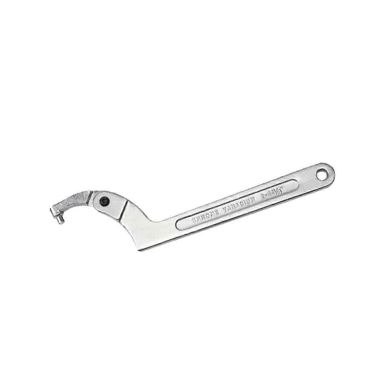 Adjustable Chrome Vanadium Spanner Hook Wrench Tool, Round Head, 115170mm, Durable Construction, Chrome Vanadium Steel