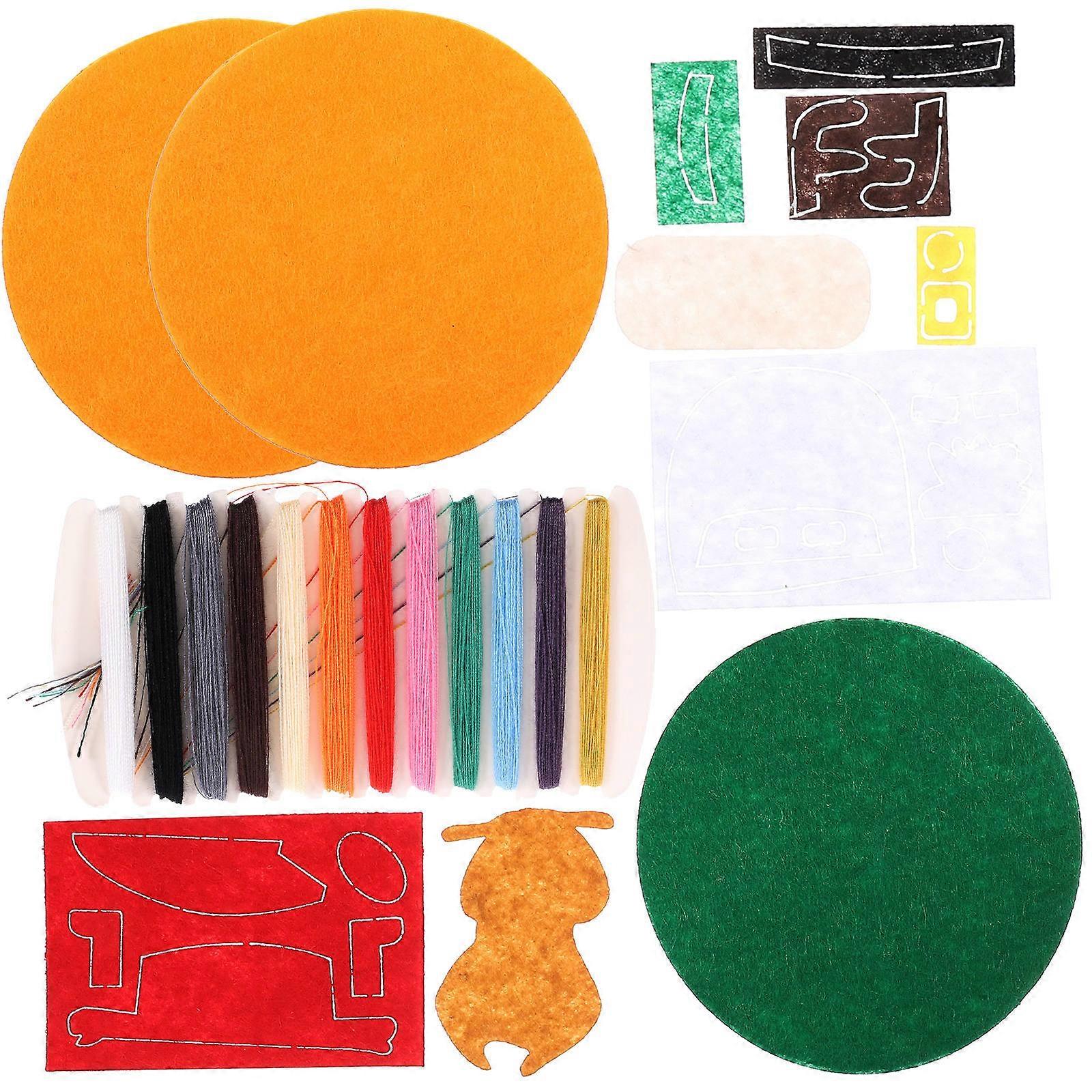 Cute Cup Coasters Set Christmas Themed Round Diy Cushion for Cups Assorted Color 12X12X0.2CM 1Set