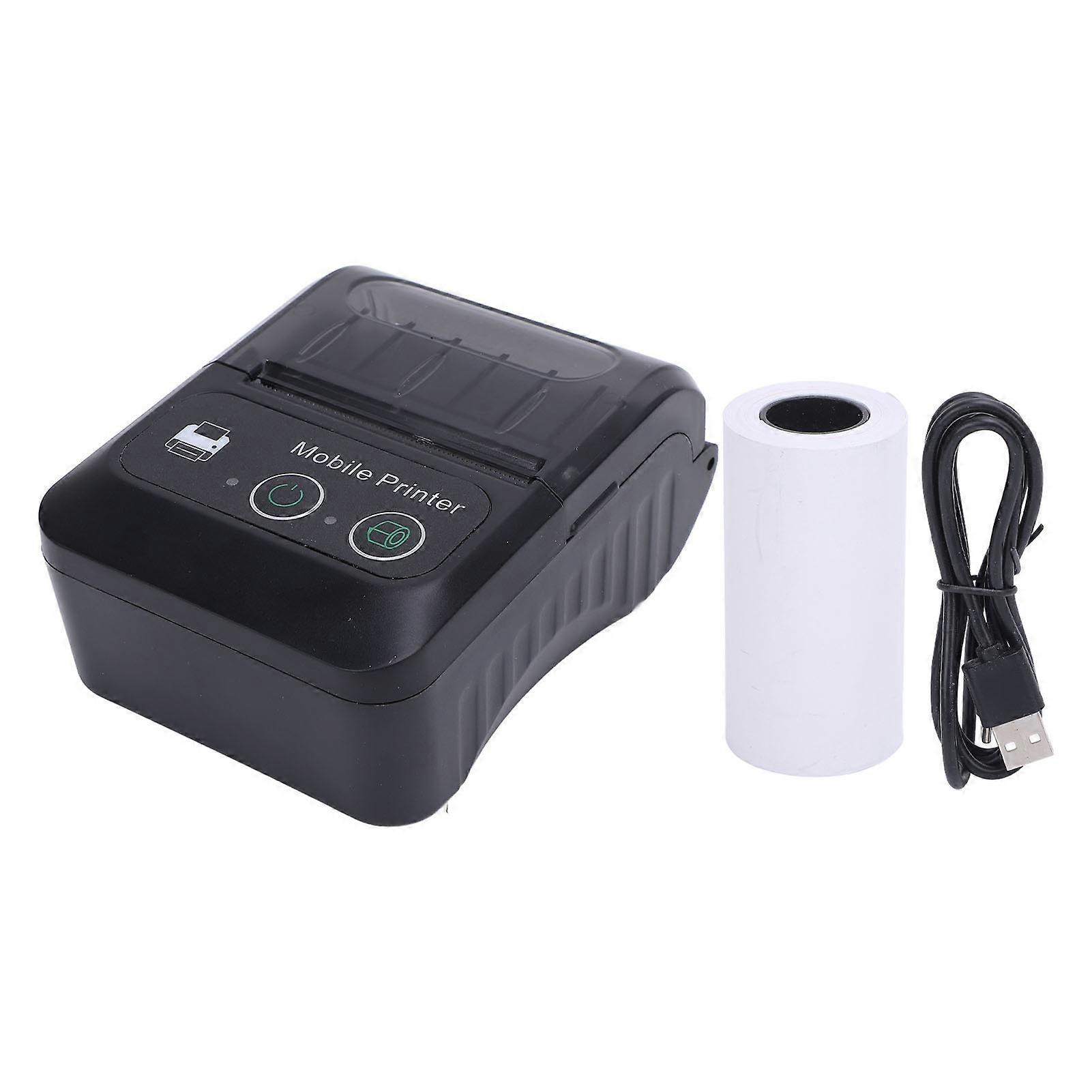 58mm Bluetooth Thermal Receipt Printer Portable USB Bill Printer 203dpi High Resolution Fast 50-80mm/s Print Speed Compatible with Android Devices