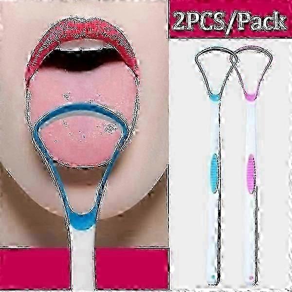オーラルケア用2pcs舌ブラシ舌クリーナースクレーパー