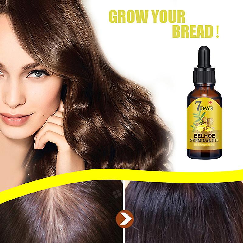 Gingembre Traitement de perte de cheveux Rapide Repousse des cheveux Huile Essentielle 7 Jours Anti-perte
