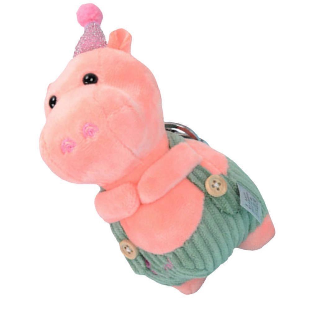 Hippo Doll Toy Key Chain for Holding Key Use Light Pink Plush Pendant