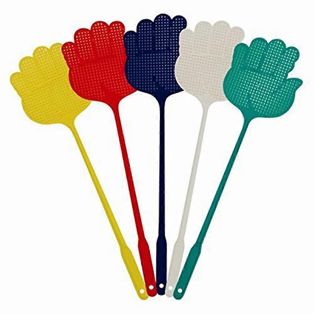 5pcs Home Kitchen Accessory Hand Palm Shaped Plastic Flyswatter Color Randomly