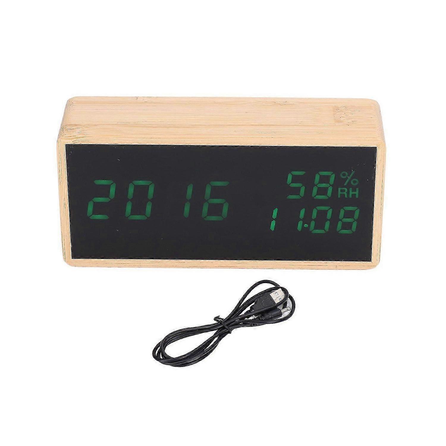 2025 Latest Model Alarm Clock Electronic Clock Temperature Humidity LED