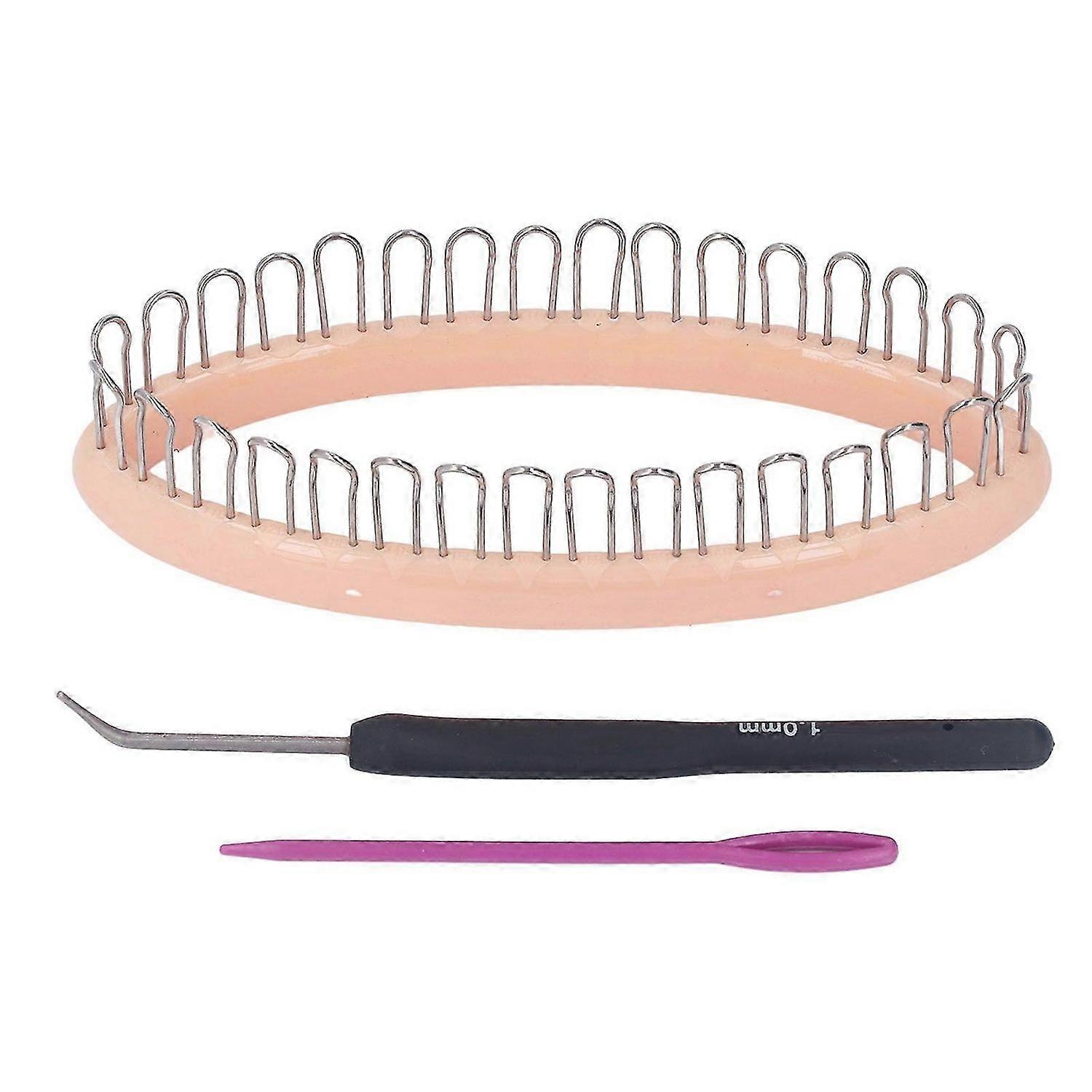 2025 Latest Model 2 Set Sock Knitting Loom Kit Round Knitting Board with Loom