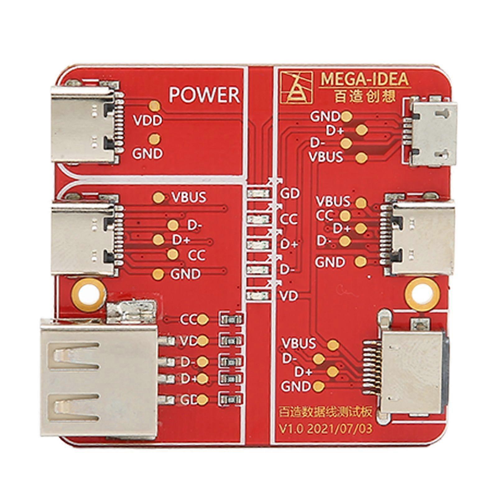 Charging Test Card 3 in 1 Data Wire Test Fixture Accurate Type C Micro for IOS Interface