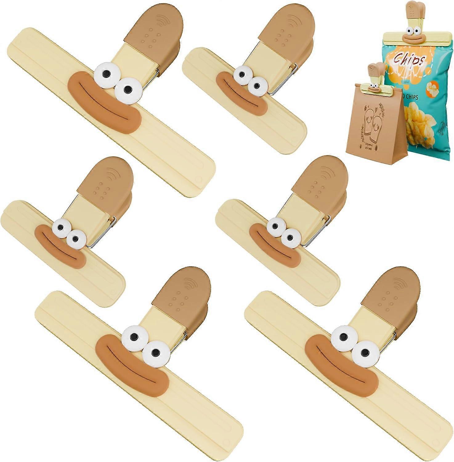 6 Pack Chip Clips, Bag Clips for Food Storage with Airtight Seal Grip