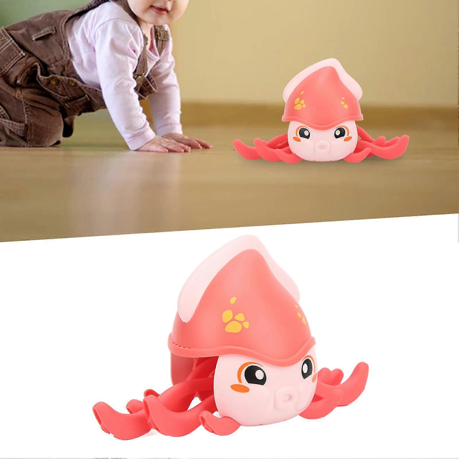 Octopus Clockwork Toy with Voice Control & Music Light, Pink