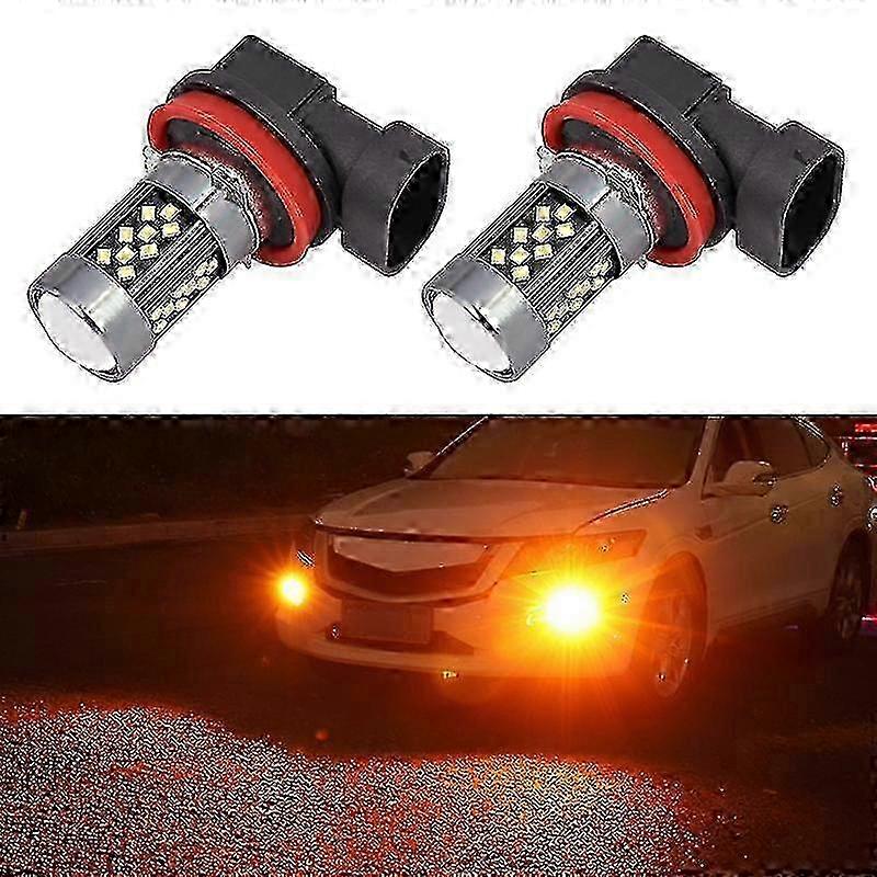1 Pair of 12V 7W H11 LED Fog Lights for Strobe Car Lighting