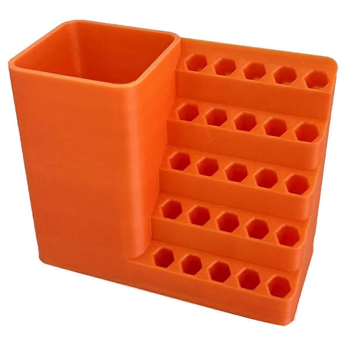 Screwdriver Bits Holder Storage Tool Box, with Power Drill Holder,A
